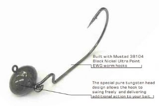 Vike Tungsten Swing Football Jig Heads 3/0 - 